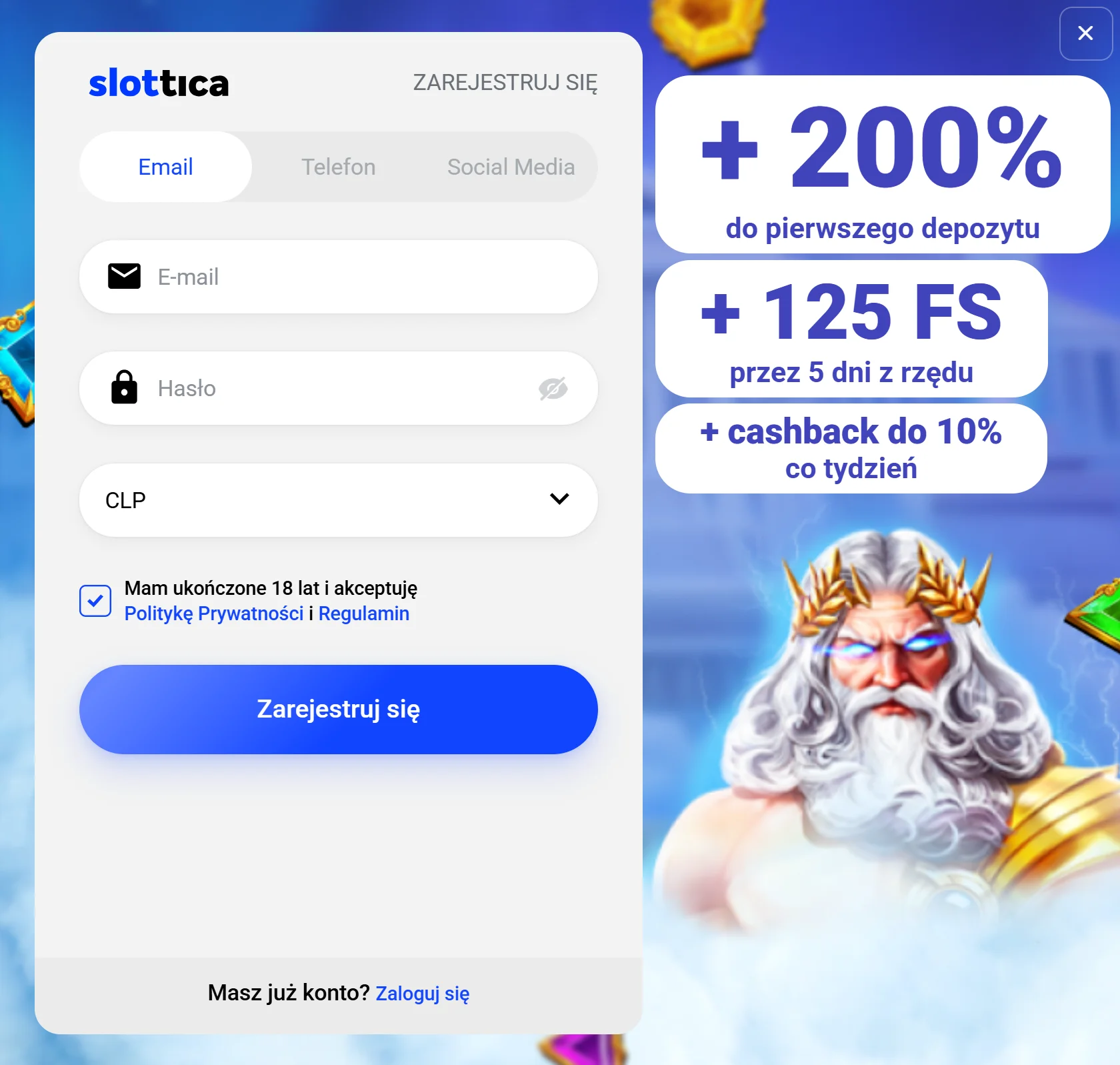 Slottica Rejestracja