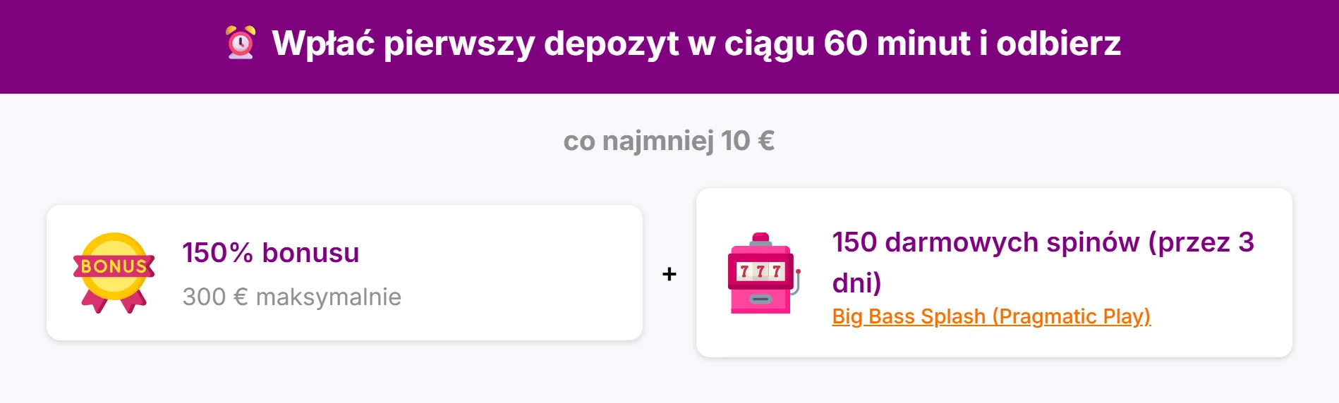 Bonus Powitalny HitnSpin 1 depozyt