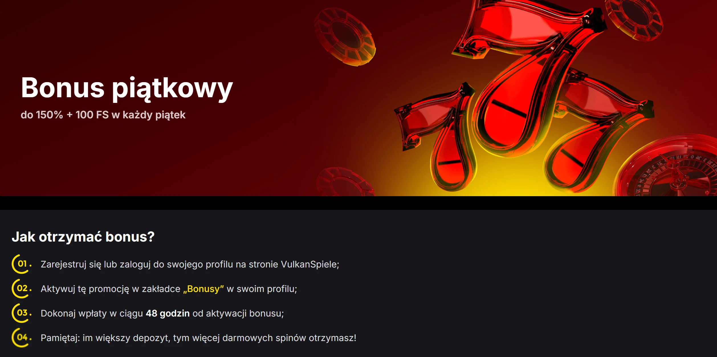 Bonus piątkowy Vulkan Spiele