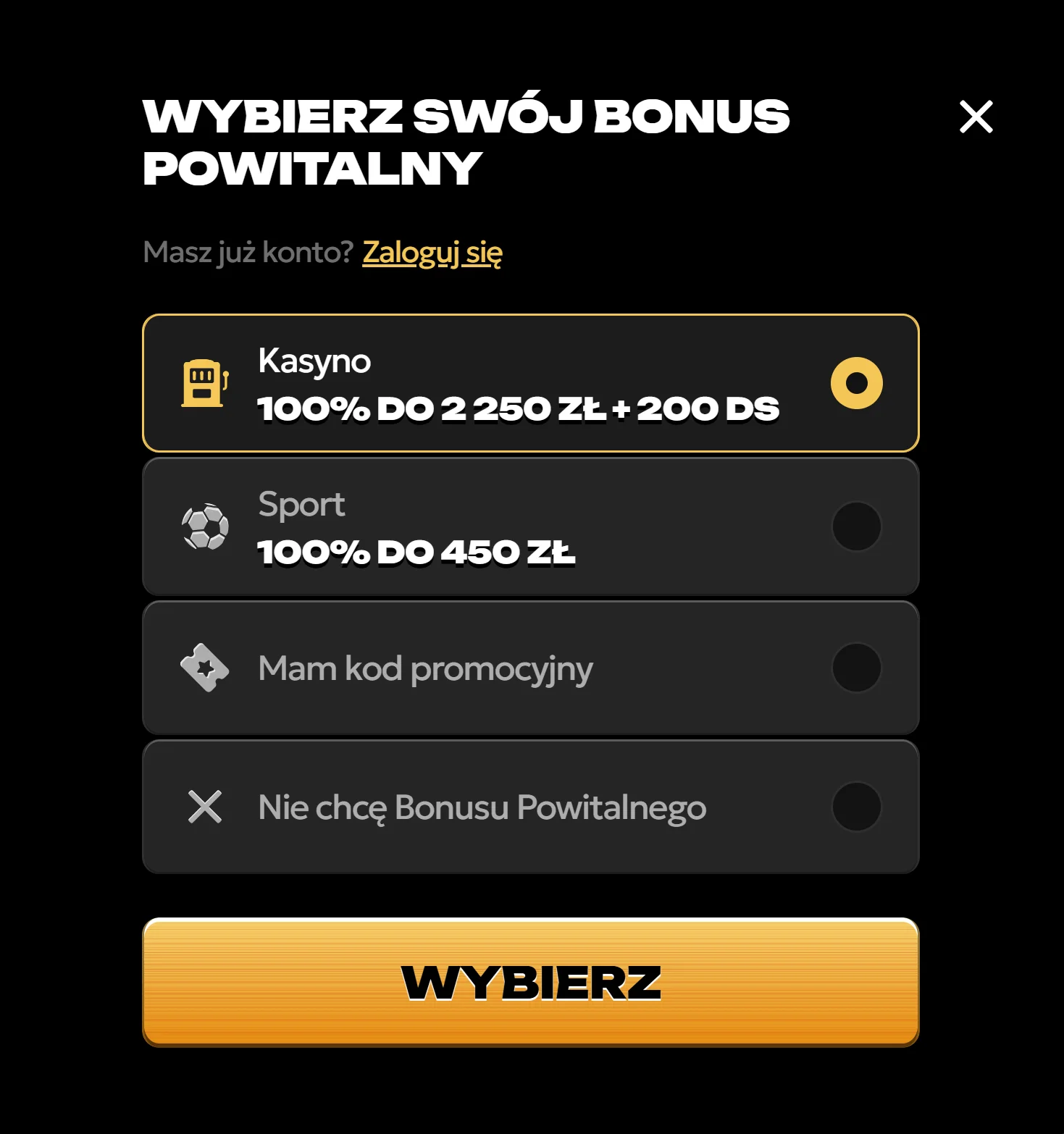 Spinsy Casino Rejestracja Krok 2