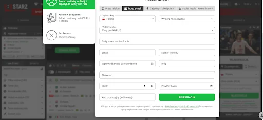 888starz rejestracja krok 2
