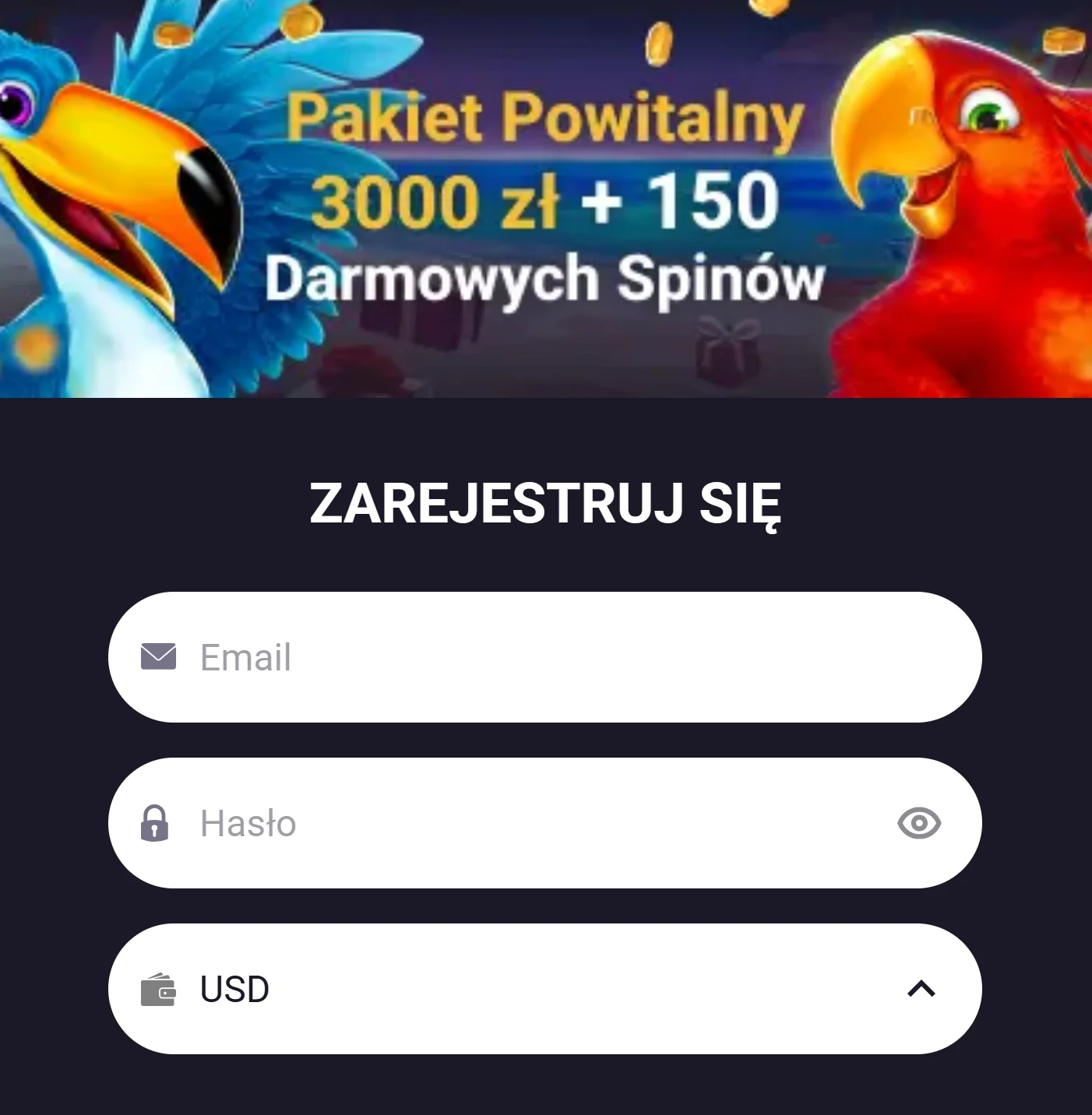 Jak otrzymać bonus bez depozytu Candy Casino? Krok 1