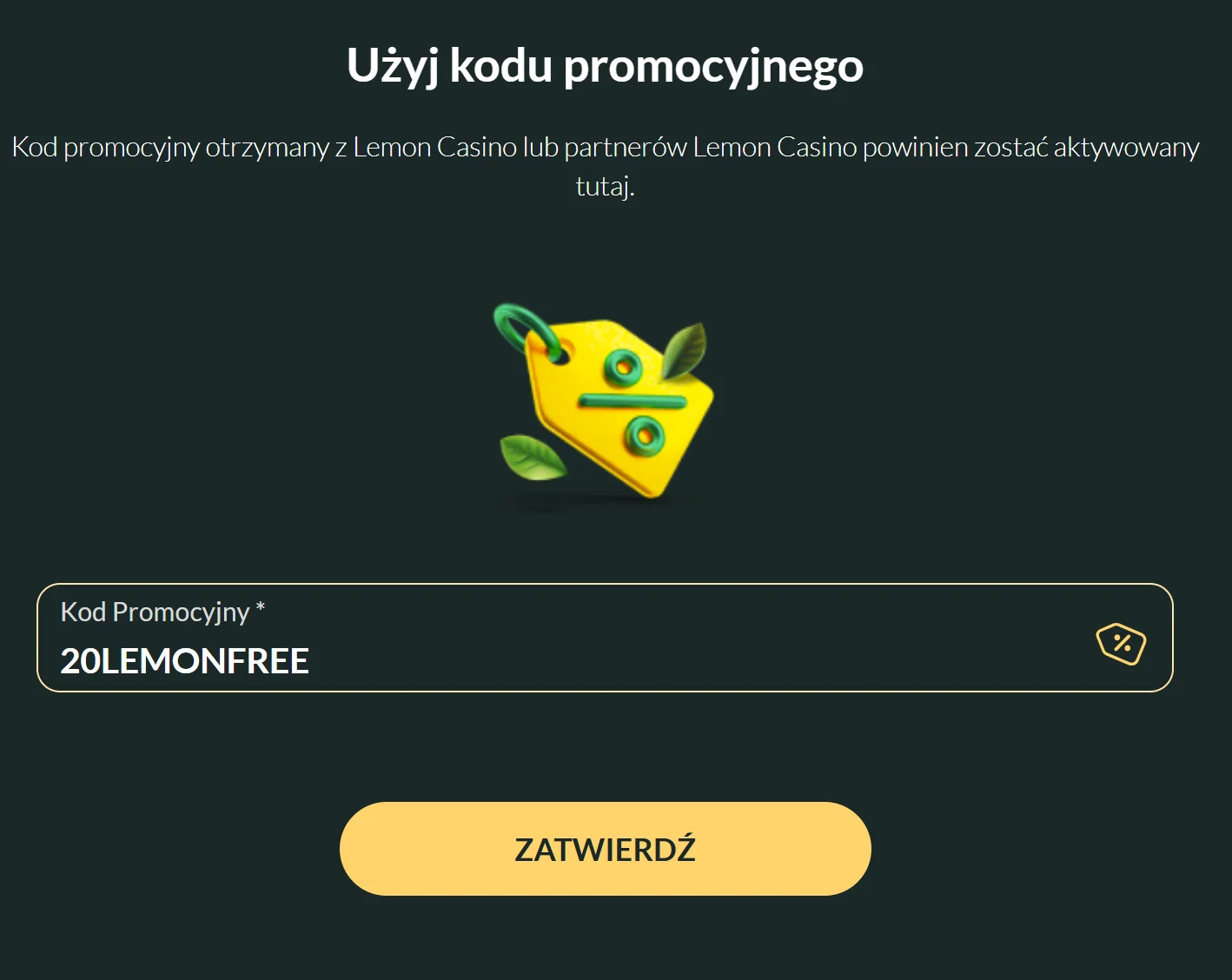 Jak otrzymać bonus bez depozytu Lemon Casino? Krok 5