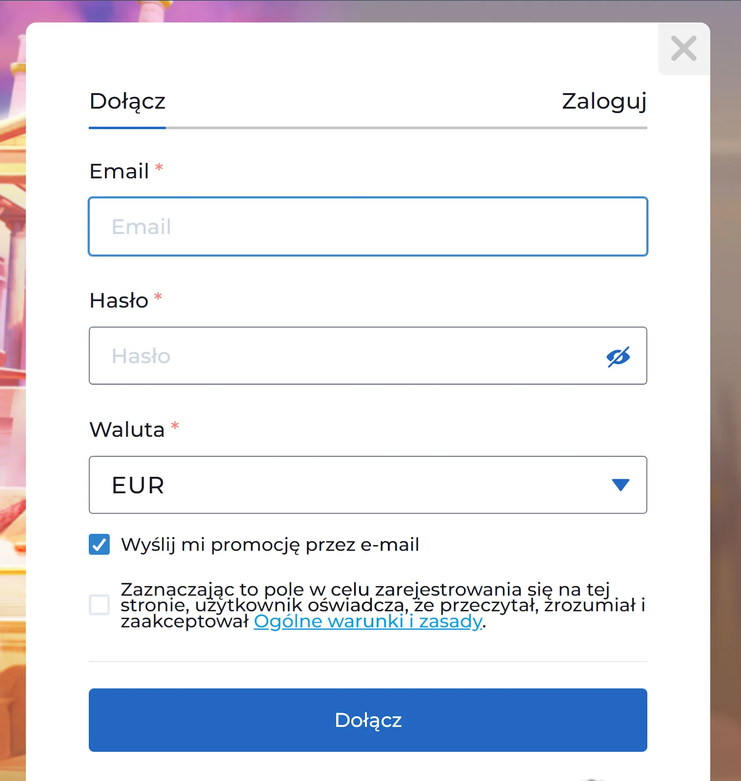 AMPM rejestracja krok 2