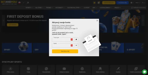 Betandyou kasyno rejestracja krok 2