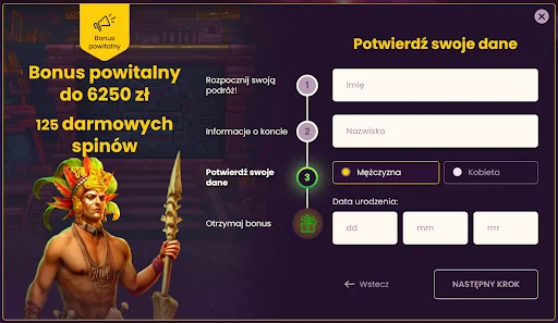 Bizzo Casino rejestracja krok 4