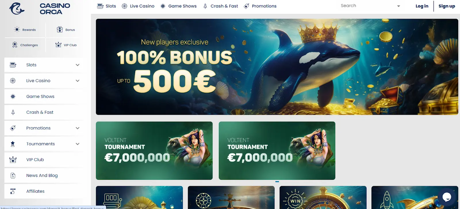 Casino Orca sign up
