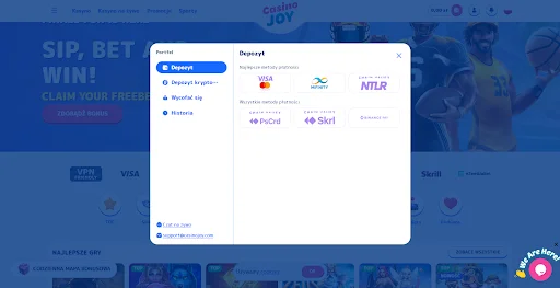 CasinoJoy rejestracja krok 2