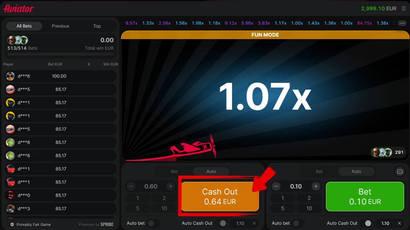 Aviator w kasynach online - wypłata manualna