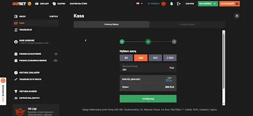 GGbet rejestracja krok 3