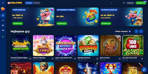 God of Coins rejestracja krok 1