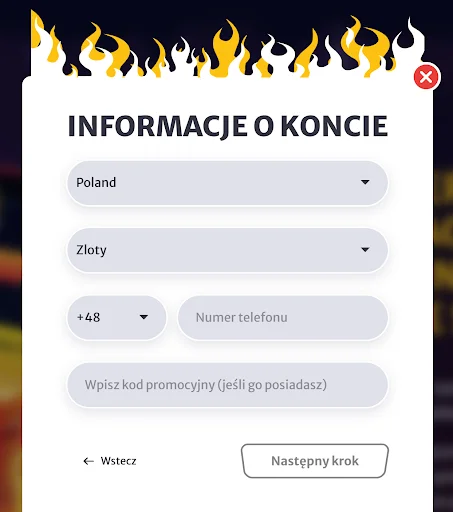 HellSpin rejestracja krok 3