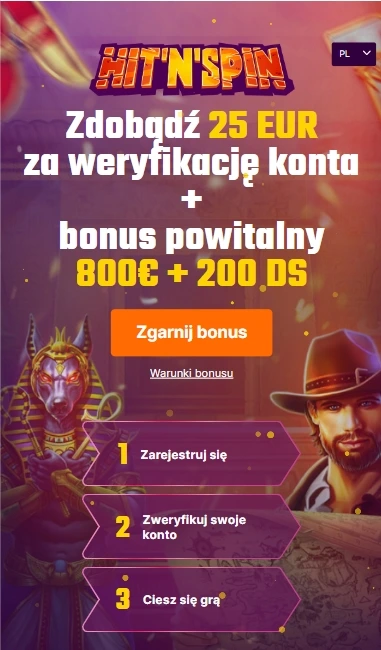 Hit n Spin bonus na 100 zł bez depozytu