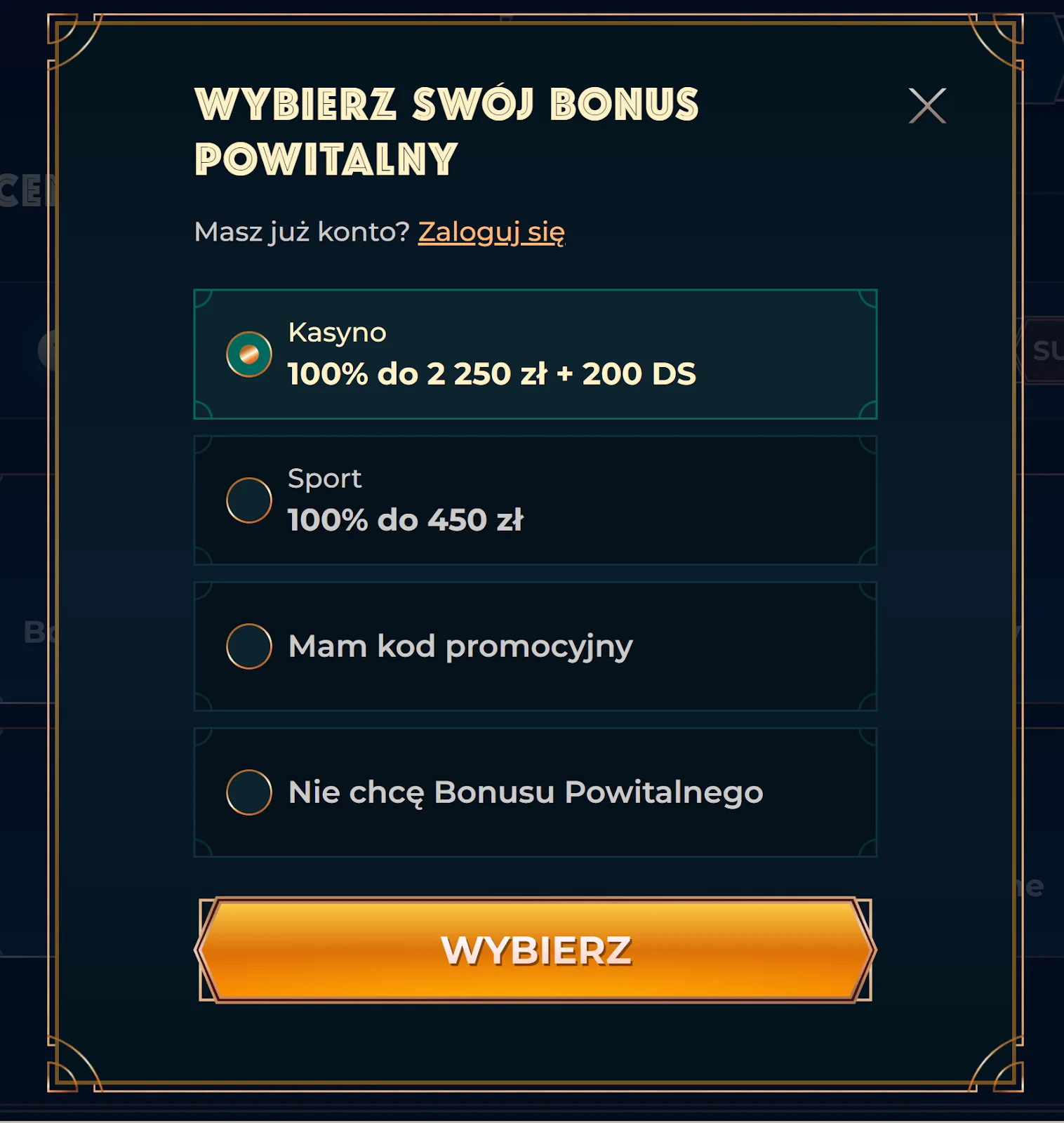 MonsterWin rejestracja krok 2