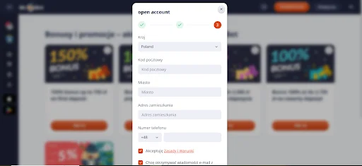 Mr.bet rejestracja krok 3