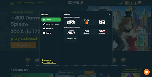 RichVille Kasyno rejestracja krok 2