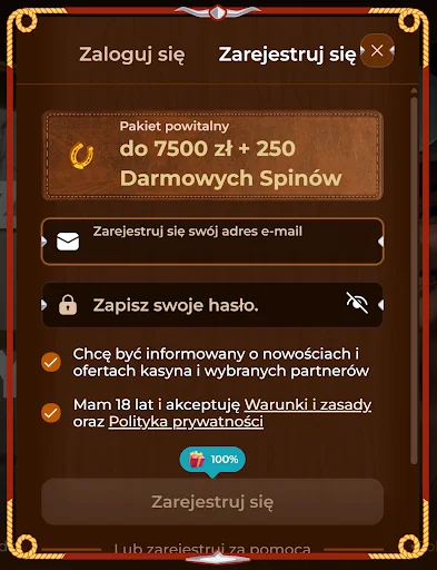 Rodeoslot casino rejestracja krok 3