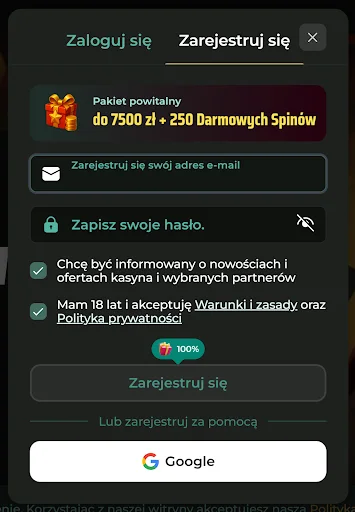 RoyalTigers rejestracja krok 2