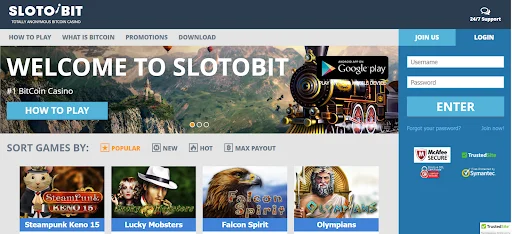 Slotobit bonus bez depozytu krok 1