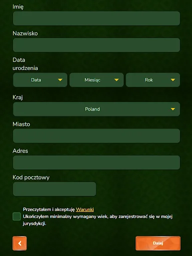 SpinMillion rejestracja krok 3