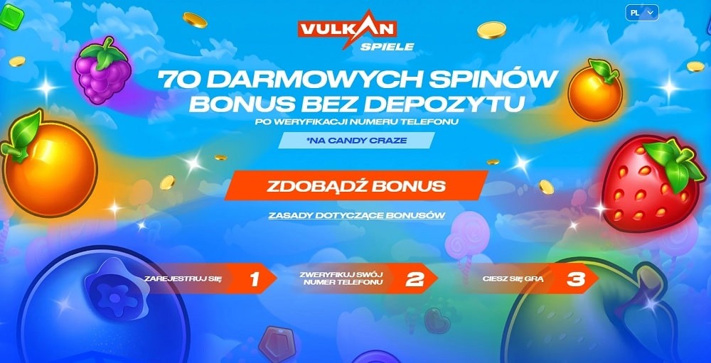 VulkanSpiele 70 darmowych spinow