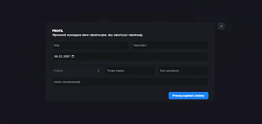 WinCraft casino rejestracja krok 2