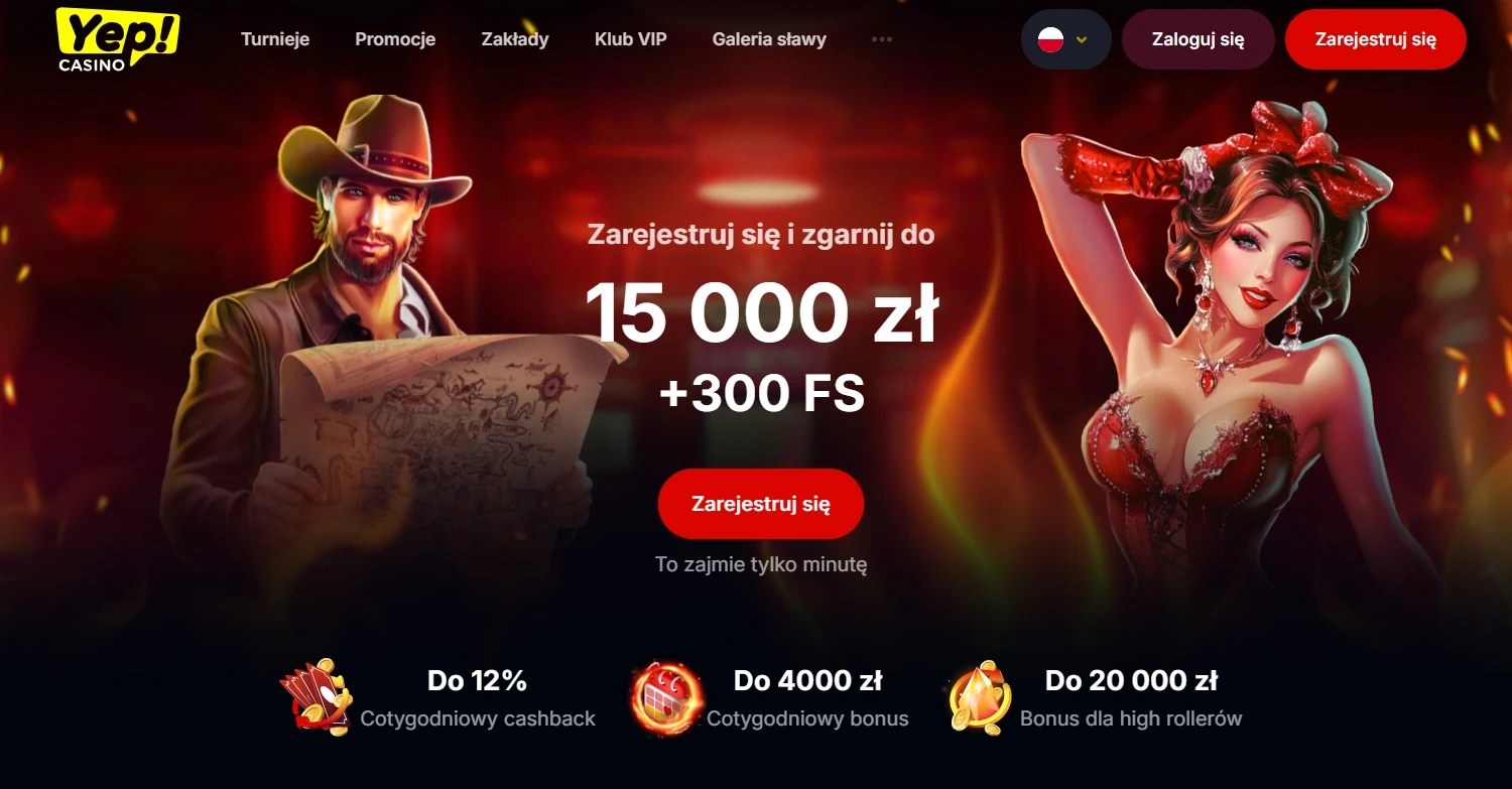YEP Casino strona główna