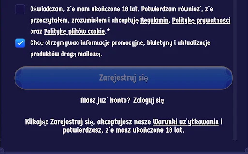 ZeusWin rejestracja krok 2