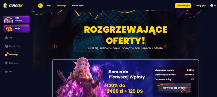 darmowe spiny w SlotsGem