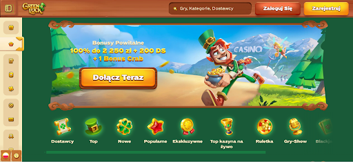 greenluck casino rejestracja krok 1