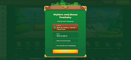 greenluck casino rejestracja krok 2
