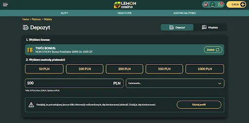 lemon casino metody platnosci