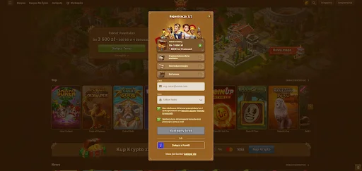 myempire casino rejestracja krok 1