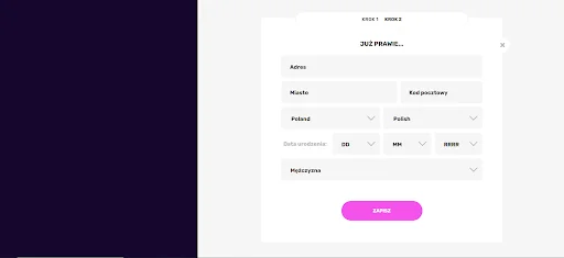 neon vegas rejestracja krok 2