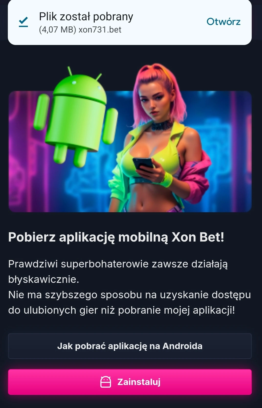 pobranie aplikacji kasyna ze strony