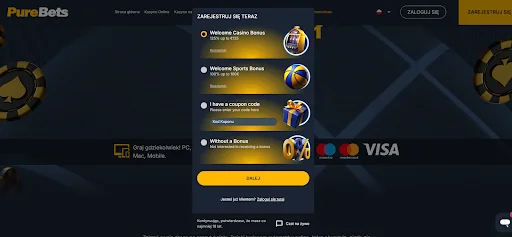 purebets rejestracja krok 2