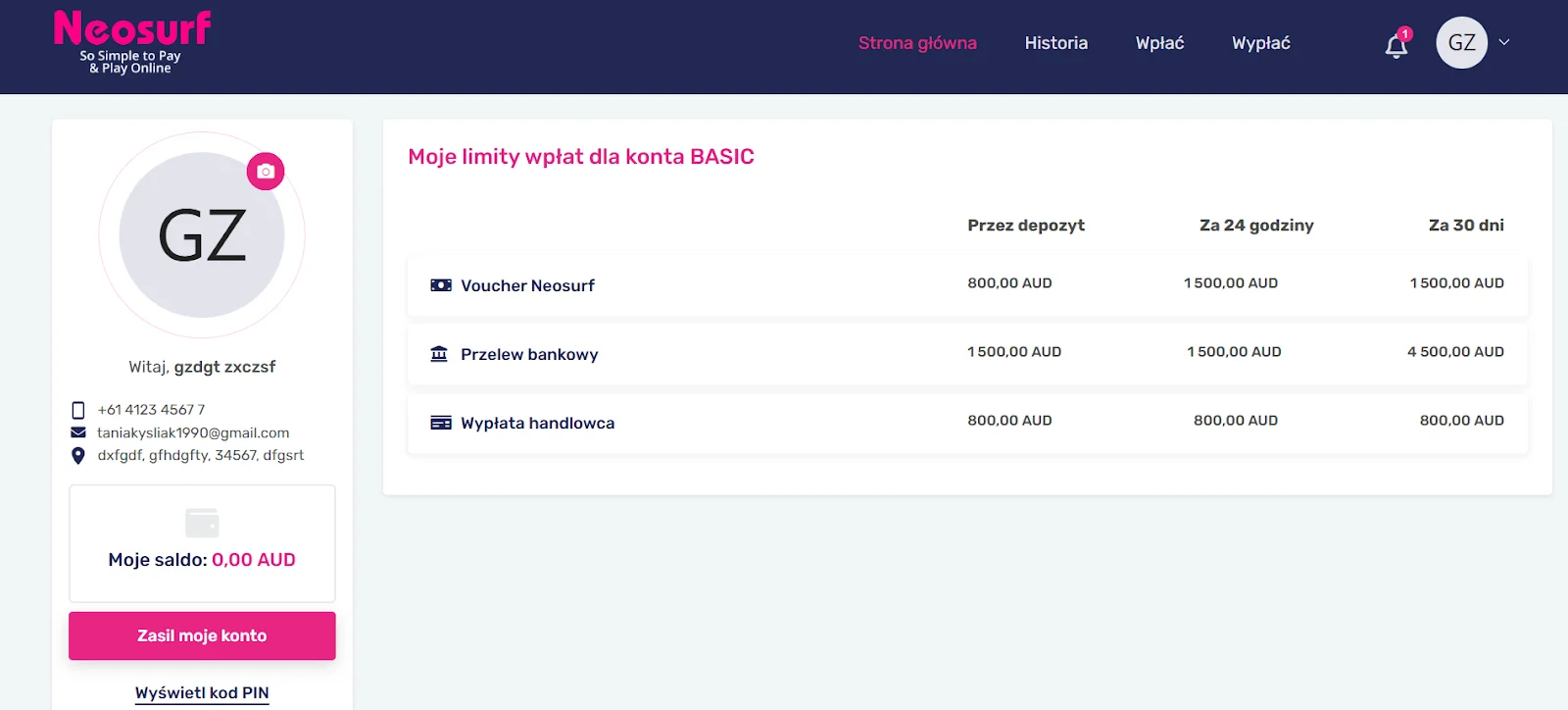 rejestracja w neosurf krok 8