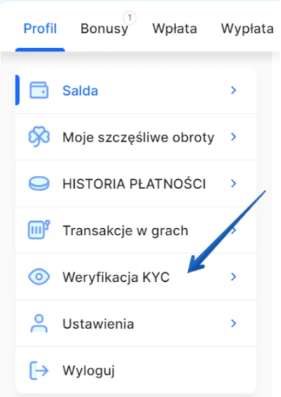 rejestracje w kasynie krok 2