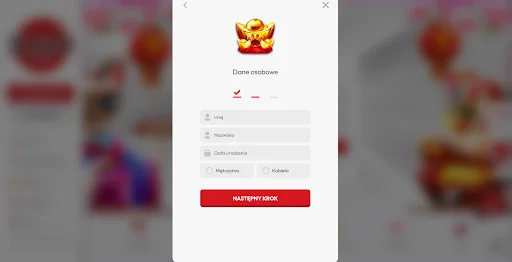 sushi casino rejestracja krok 2