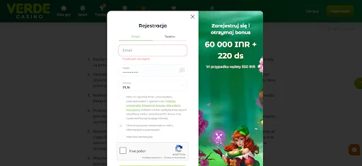 verde rejestracja krok 2